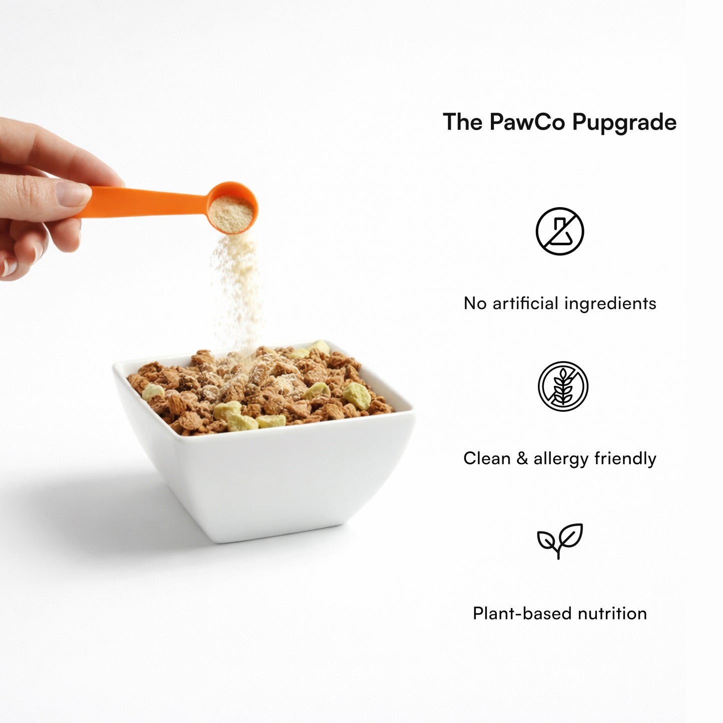 PawCo Magic Topper — no artificial ingredients, clean and allergy friendly, plant-based dog food topper