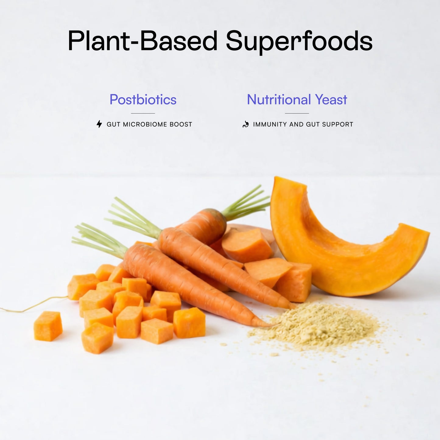 Postbiotics and nutritonal yeast boosts ut microbiome, and supports immunity and gut health