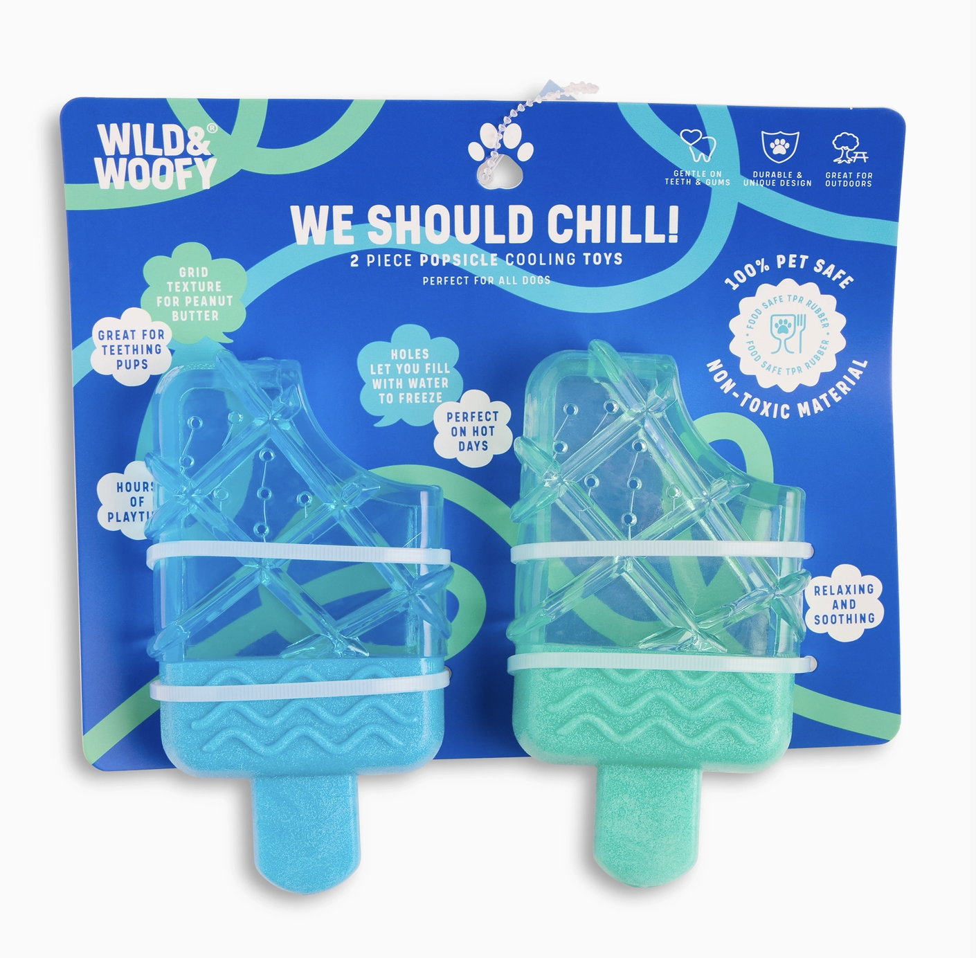 Popsicle Cooling Ice Dog Chew Toy - Set of 2