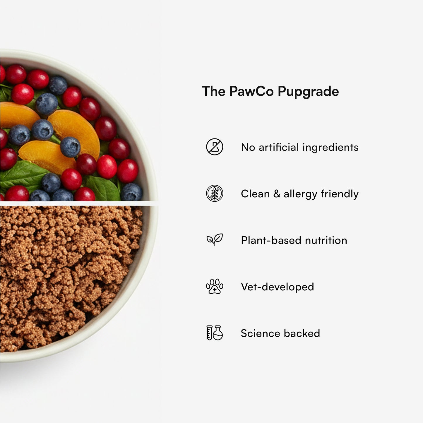 PawCo Magic Bar — no artificial ingredients, clean and allergy friendly, plant-based, vet-developed, science-backed functional dog treats
