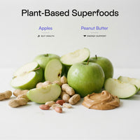 Peanut Butter, Apples, and other mixed plant-based superfoods in PawCo GreenBites PB & Apple fresh dog food supports gut health and energy.