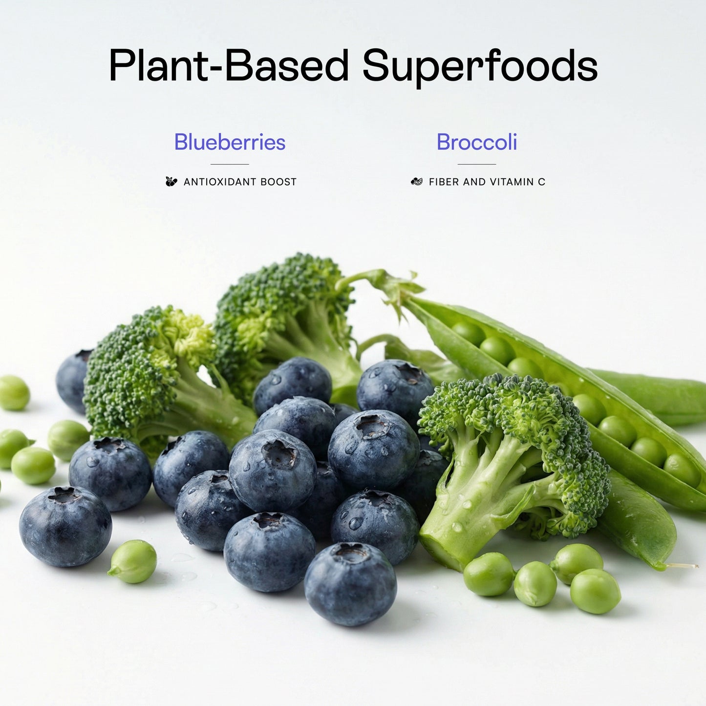 Blueberries, Broccoli, and other mixed plant-based superfoods in PawCo GreenBites Blueberry fresh dog food support digestion, and supplement antioxidants, fiber, and vitamin C