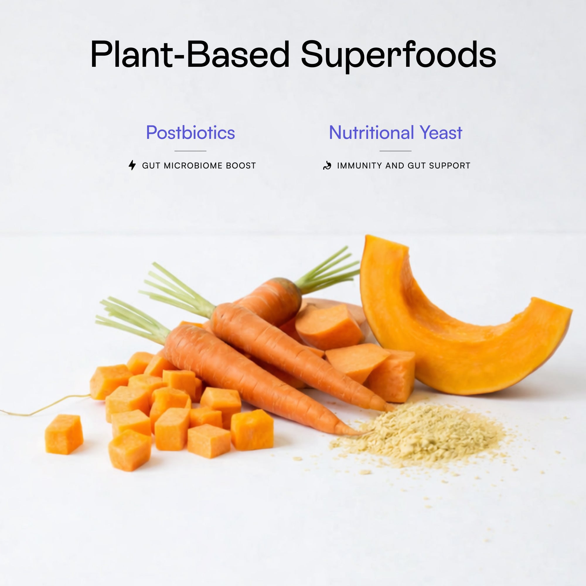 Postbiotics and nutritonal yeast boosts ut microbiome, and supports immunity and gut health