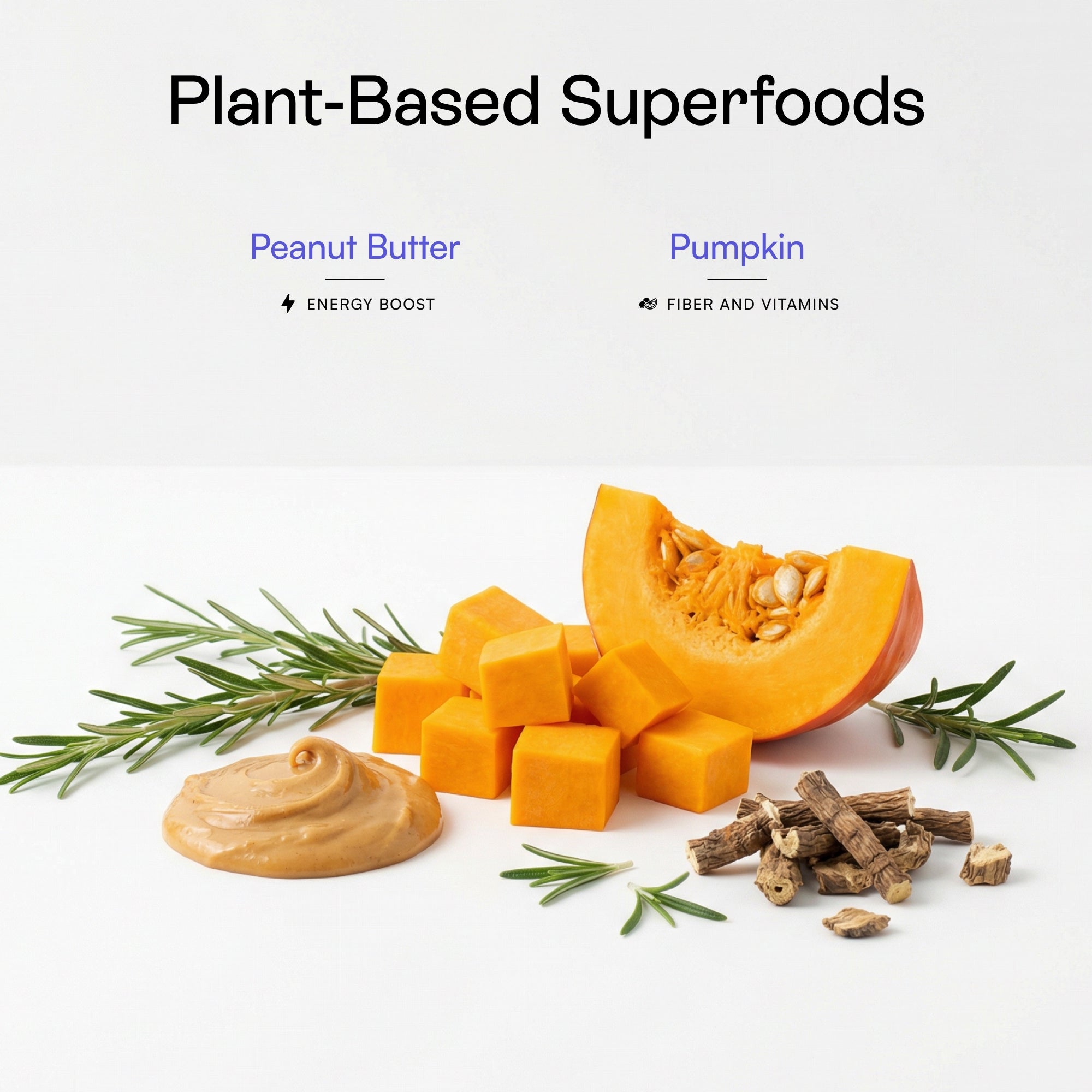 Peanut butter and pumpkin in PawCo Magic Bars boosts energy and supports fiber and vitamins in dogs.