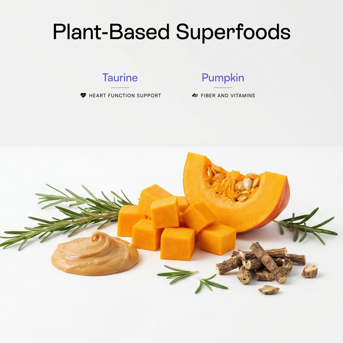 Taurine and pumpkin in PawCo Magic Bars supports heart functioning, and supplements fiber and vitamins.