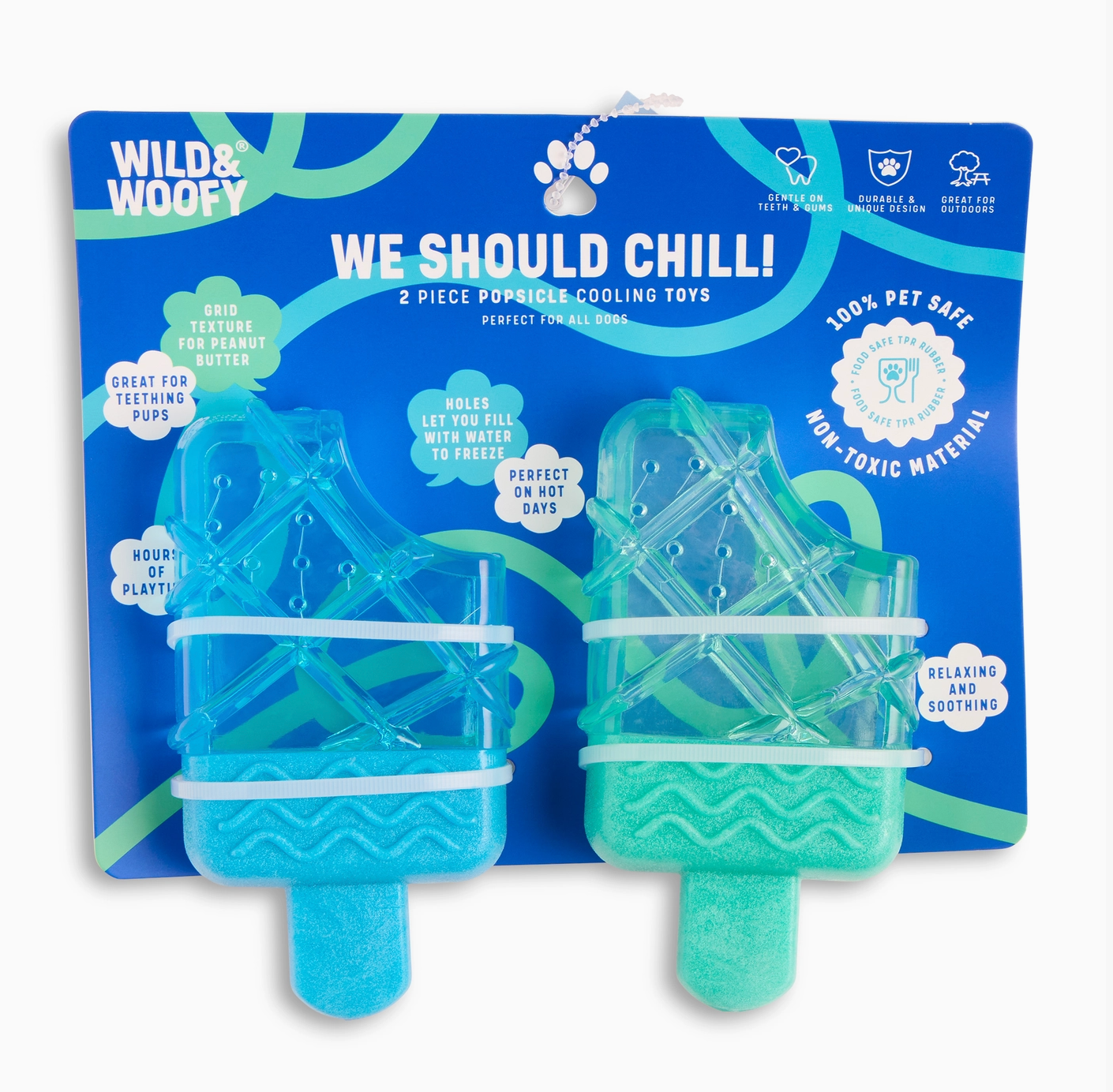 Popsicle Cooling Ice Dog Chew Toy - Set of 2