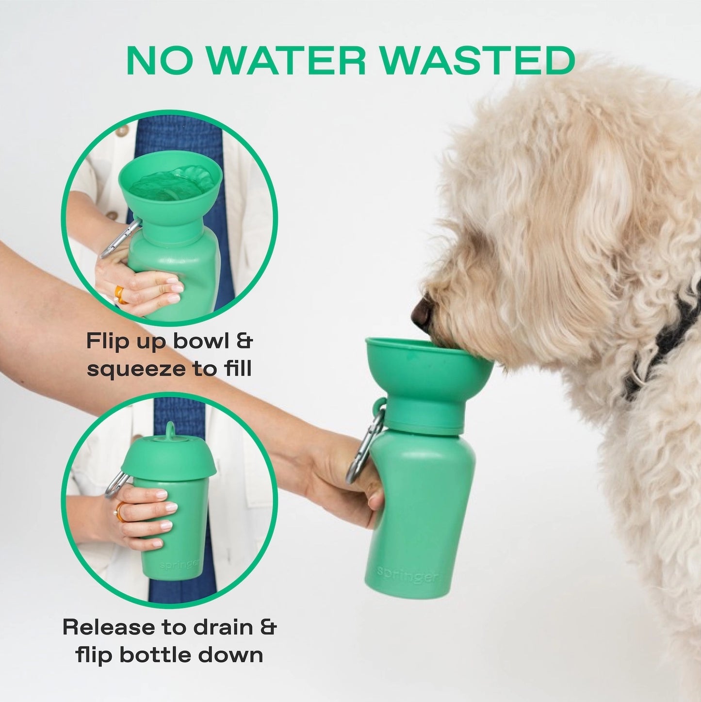 Dog Travel Water Bottle - 20oz Flip Bowl