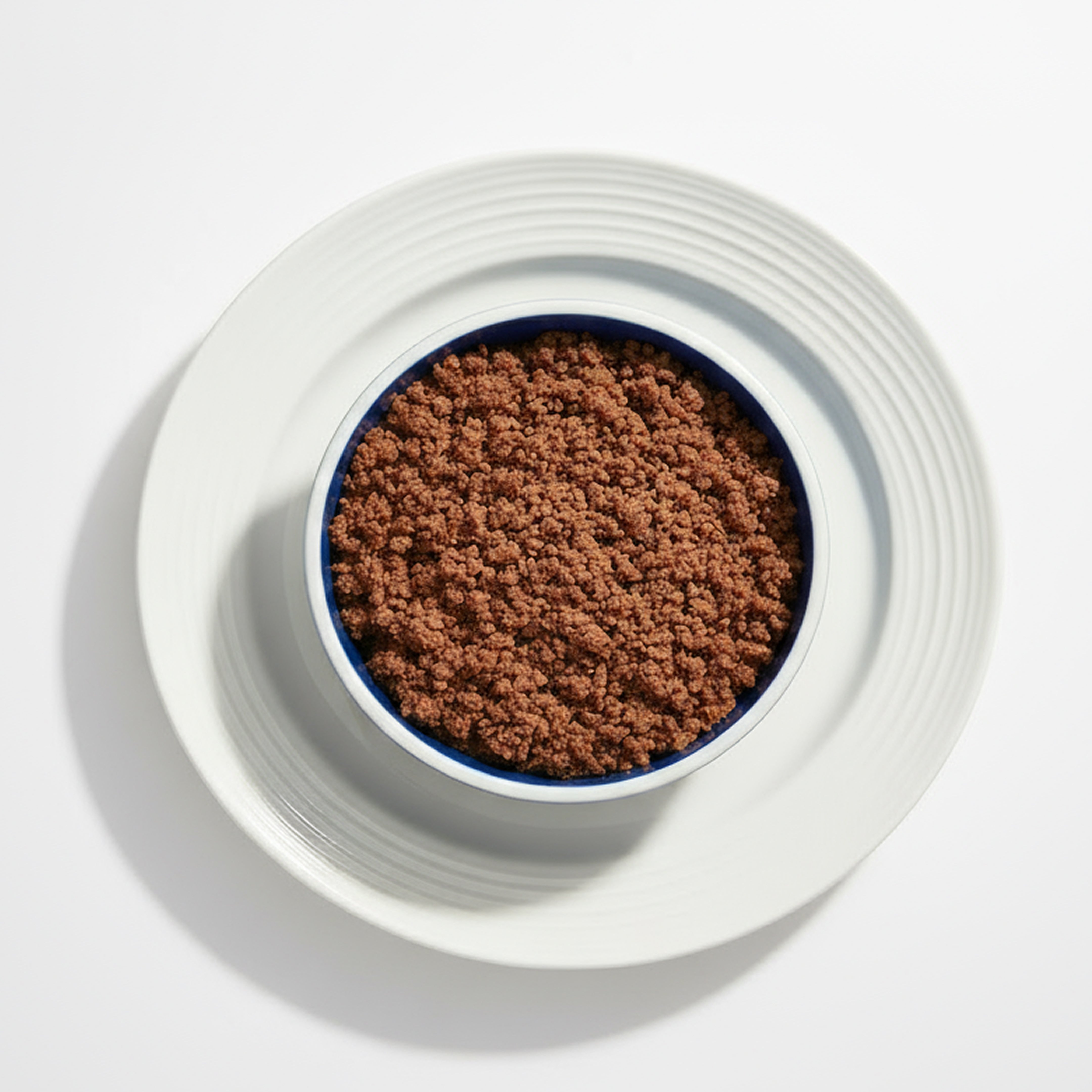 PawCo GreenBites Blueberries & Veggies healthy, high quality fresh dog food  – top view of bowl and plate with food on white background – PawCo Foods