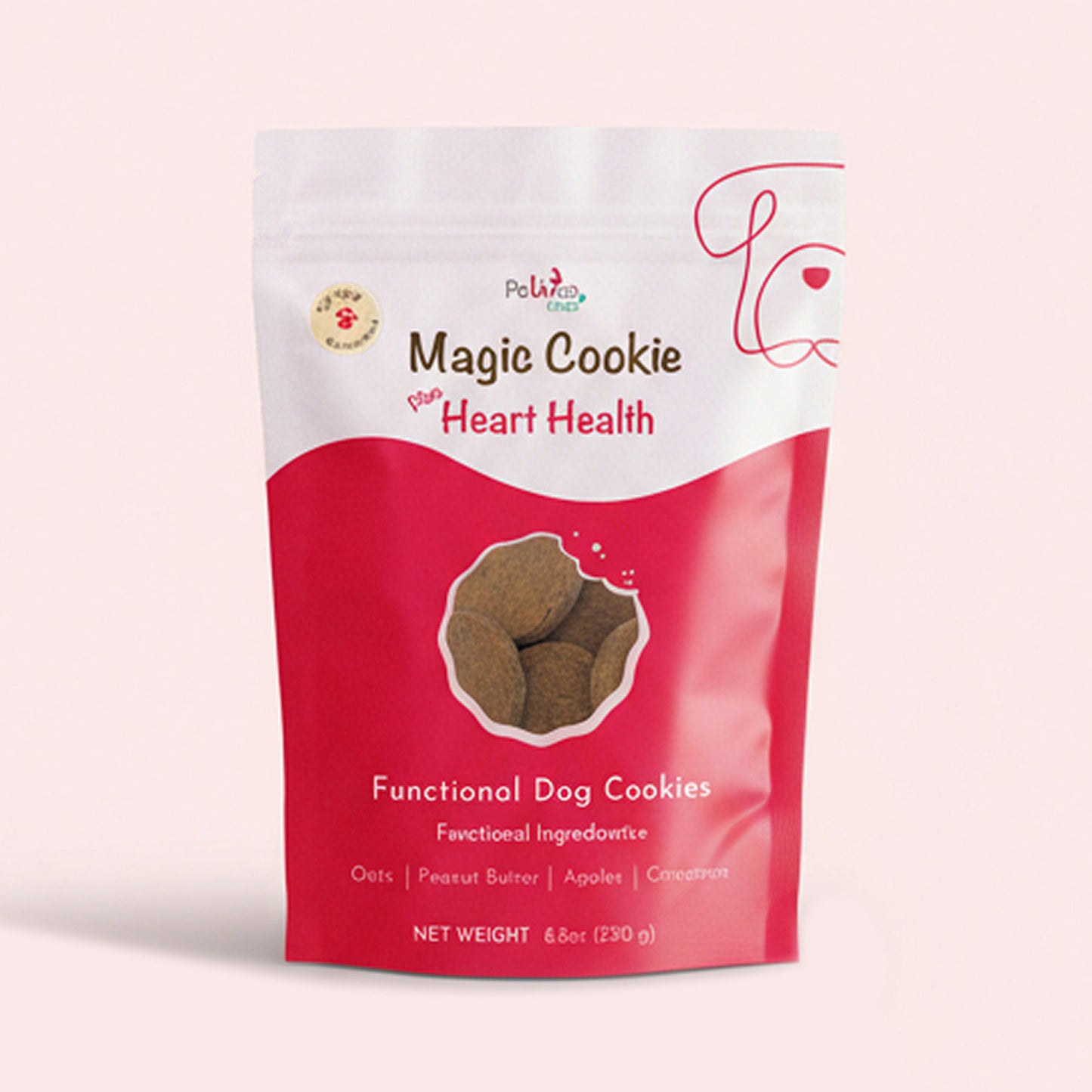 PawCo PawCo Magic Cookie Heart Health – functional dog treat bag front on white background – PawCo Foods
