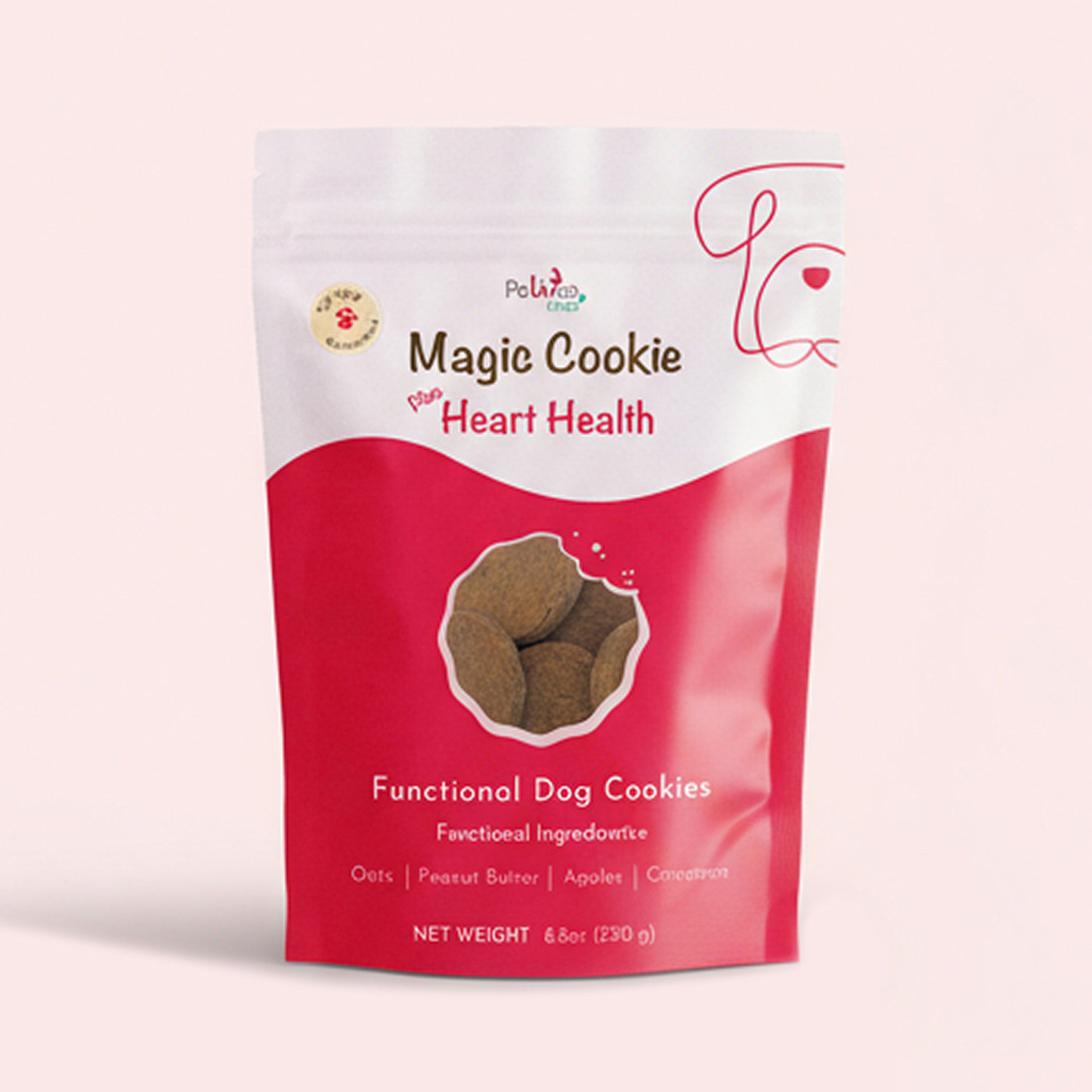 PawCo PawCo Magic Cookie Heart Health – functional dog treat bag front on white background – PawCo Foods