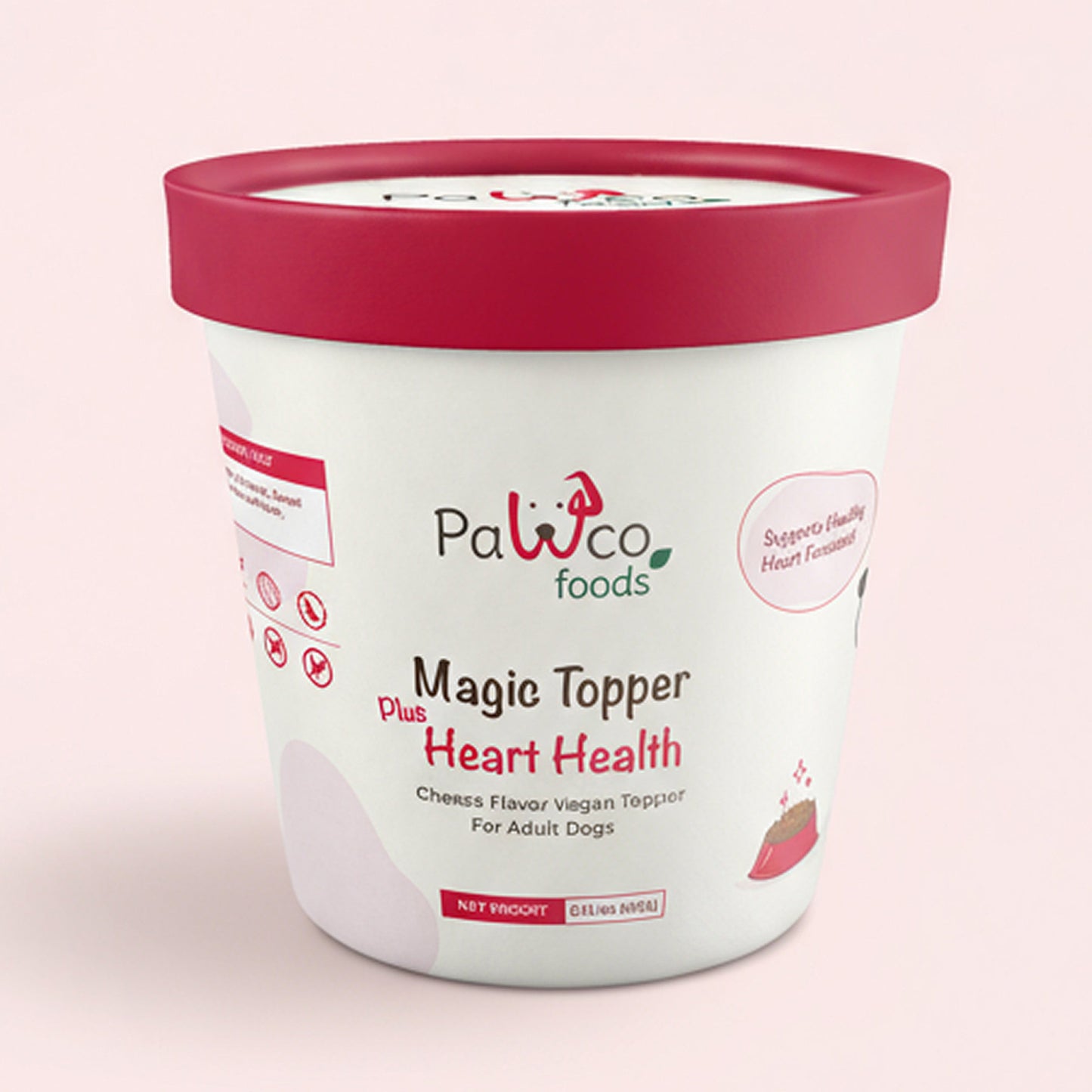 PawCo Magic Topper Heart Health – dog food meal topper carton front on white background – PawCo Foods