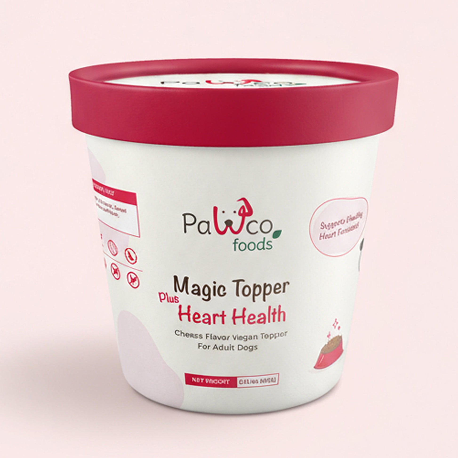 PawCo Magic Topper Heart Health – dog food meal topper carton front on white background – PawCo Foods